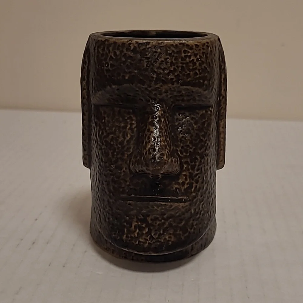 Easter Island Pottery Head Planter / Vase